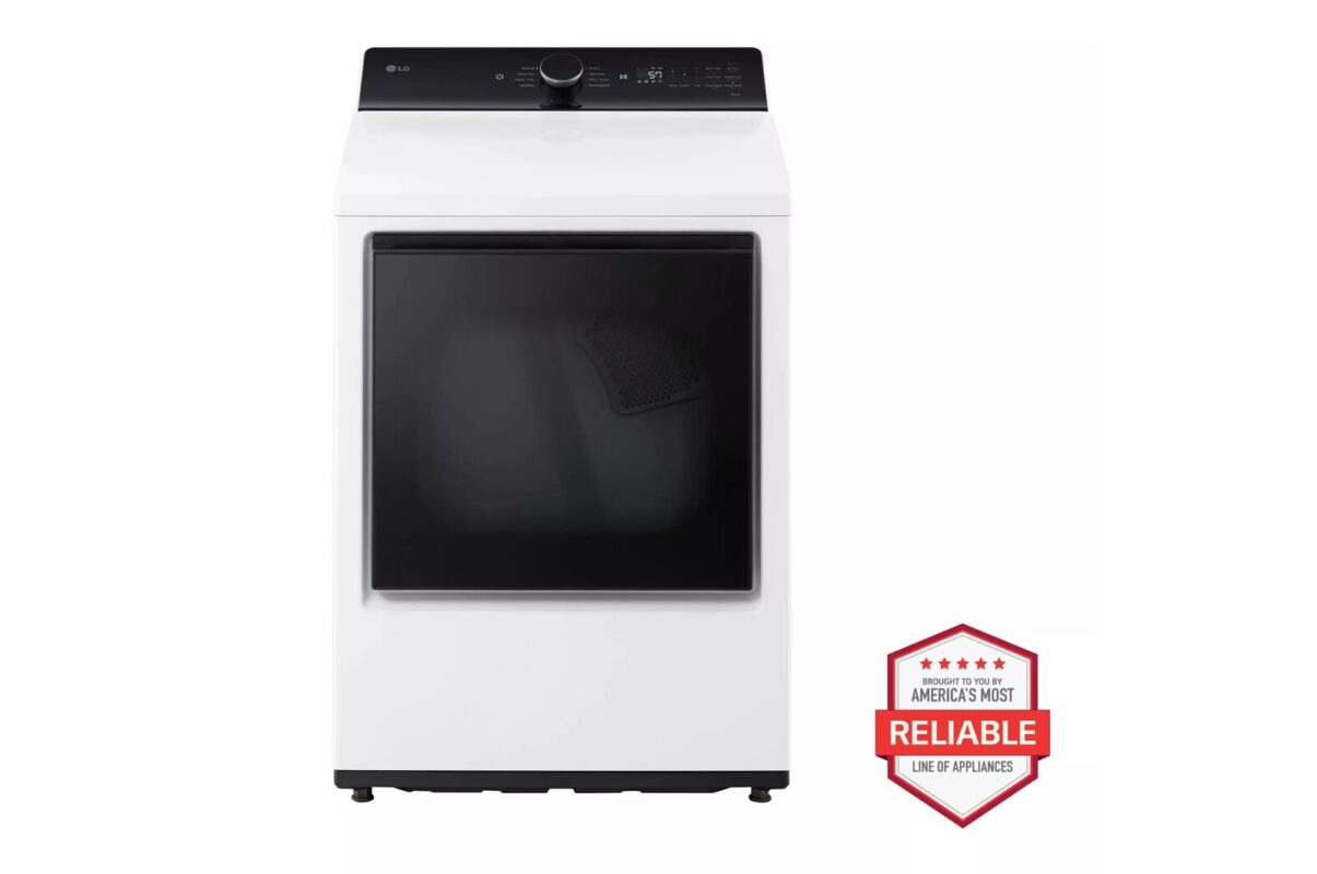 LG 7.3 cu. ft. Ultra Large Capacity Rear Control Gas Dryer with LG EasyLoad(TM) Door and AI Sensing DLG8401WE (a4ljupc52u5m)
