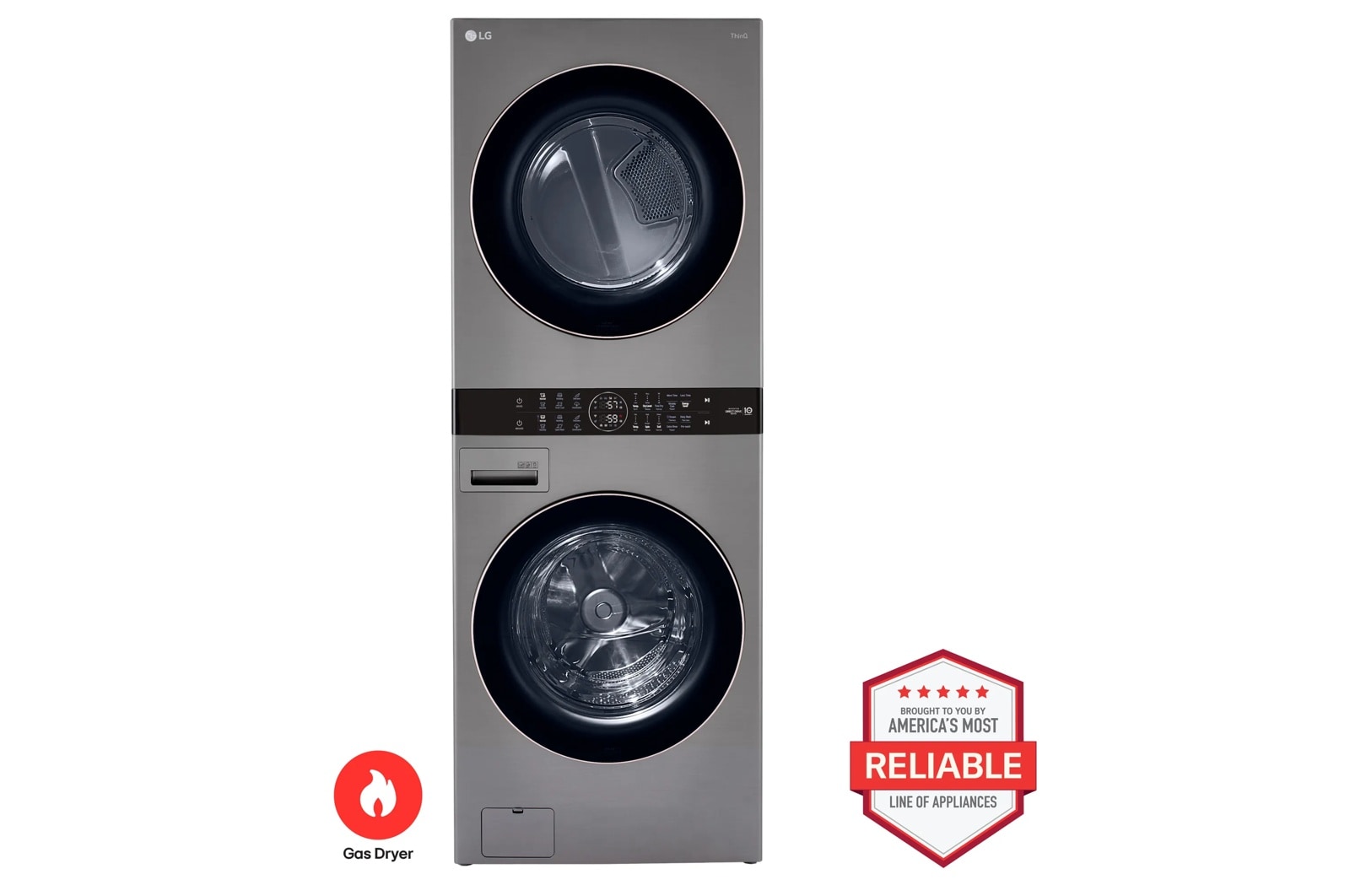 a4l-cover-a4lez99lzfcz LG Single Unit Front Load LG WashTower(TM) with Center Control(TM) 4.5 cu. ft. Washer and 7.4 cu. ft. Gas Dryer WKG101HVA (a4lez99lzfcz)