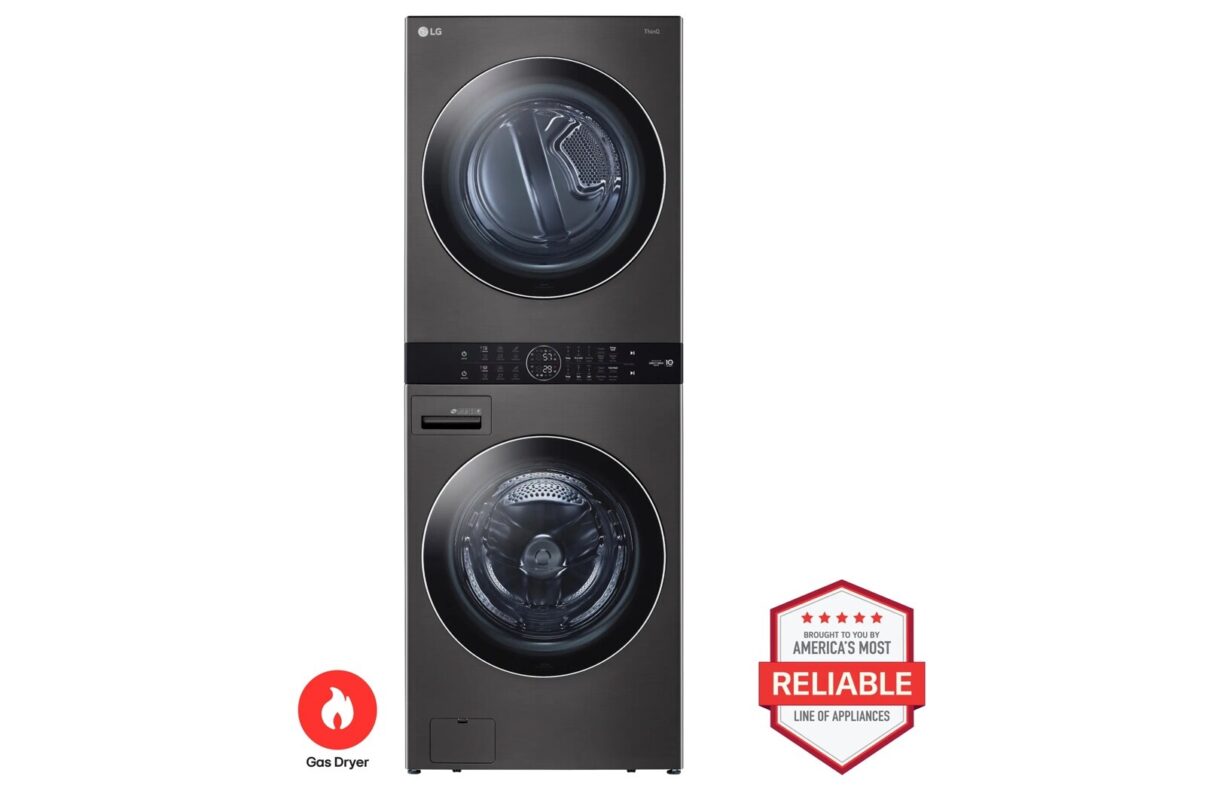 LG Single Unit Front Load LG WashTower(TM) with Center Control(TM) 4.5 cu. ft. Washer and 7.4 cu. ft. Gas Dryer WKGX201HBA (S53511A2699WT58NG)