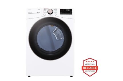 LG 7.4 cu. ft. Large Capacity Front Load Gas Dryer - White DLGX4001W (a4lrnibqbvmh)