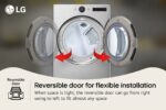 LG 7.4 cu. ft. Ultra Large Capacity Smart Front Load Gas Dryer with Sensor Dry & Steam Technology DLGX5501V (a4lxac5zklnh) (4)