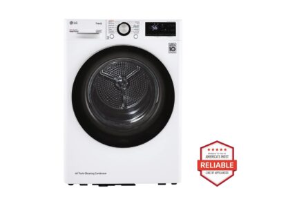 LG 4.2 cu. ft. Smart Wi-Fi Enabled Compact Front Load Dryer with Dual Inverter HeatPump(TM) Technology DLHC1455W (S29683A1299WA42S)