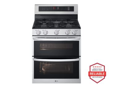 LG 6.9 cu. ft. Smart Gas Double Oven Freestanding Range with ProBake Convection(R), Air Fry & Air Sous Vide LDGL6924S (a4l4fmv1i88c)