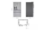 LG 30 cu. ft. 36 Inch Wide French Door Refrigerator - Stainless Steel LRMDS3006S (a4l10gbirwxt) (6)