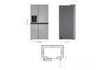 LG 27 cu. ft. Side-by-Side Refrigerator with Smooth Touch Ice Dispenser LRSXS2706S (S33738A1832RF37S) (5)