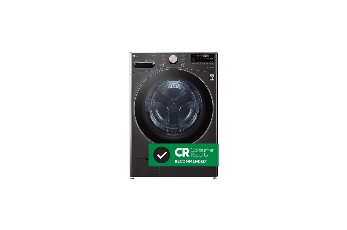 LG 4.5 cu. ft. Ultra Large Capacity Front Load Washer - Black Steel WM4000HBA (S57070A1199WA58S)