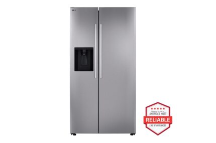 LG 27 cu. ft. Standard-Depth, Side-by-side Refrigerator, with Ice and Water and Bar Handle Design LS27T3230S (a4lm4km8gyso)