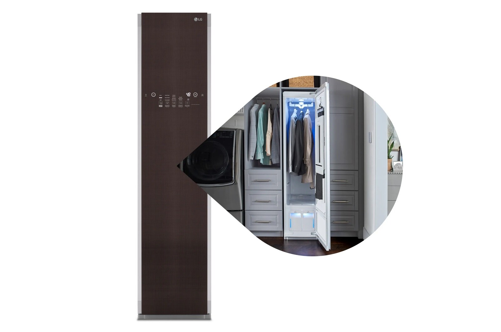 a4l-cover-S57070A1499ST01S LG LG Styler(R) Smart Wi-Fi Enabled Steam Closet with 3 Hangers - Espresso S3RFBN (S57070A1499ST01S)