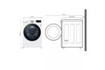 LG 4.5 cu. ft. Ultra Large Capacity Front Load Washer - White WM4000HWA (a4lihgg6iuw9) (4)