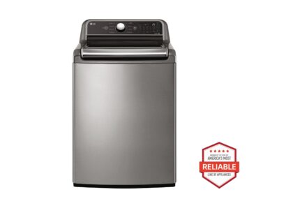 LG 5.5 cu. ft. Mega Capacity Top Load Washer with Impeller - Graphite Steel WT7400CV (a4l6pi7xyqt0)