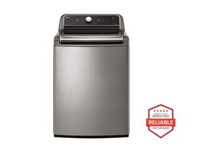 LG 5.3 cu. ft. Mega Capacity Smart Wi-Fi Enabled Top Load Washer with 4-Way(TM) Agitator & TurboWash3D(TM) Technology WT7405CV (a4lz1buhvfi4)