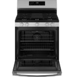 GE GE(R) 30" Free-Standing Gas Convection Range with No Preheat Air Fry and EasyWash(TM) Oven Tray GGF600AVSS (a4lvvwq7plby) (4)