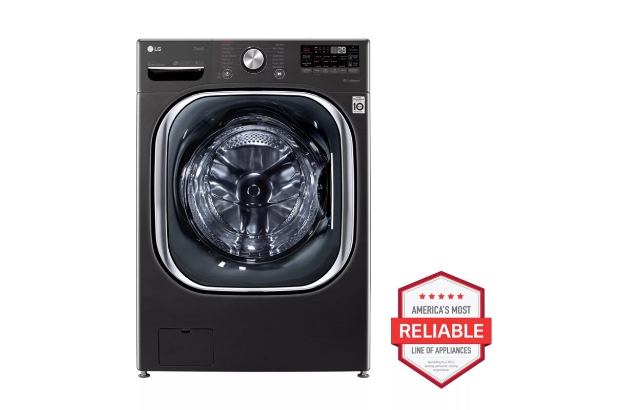 LG 5.0 cu. ft. Mega Capacity Smart Wi-Fi Enabled Front Load Washer with TurboWash(TM) 360 deg and Built-In Intelligence WM4500HBA (S-T8/9A1649WA54S)