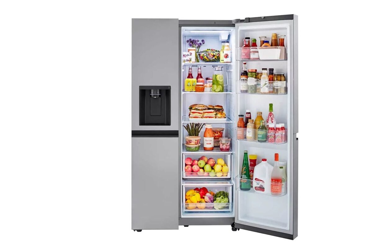 LG 27 cu. ft. Side-by-Side Refrigerator with Smooth Touch Ice Dispenser LRSXS2706S (S33738A1832RF37S) (2)