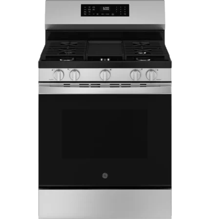 GE GE(R) 30" Free-Standing Gas Convection Range with No Preheat Air Fry and EasyWash(TM) Oven Tray GGF600AVSS (a4lvvwq7plby)