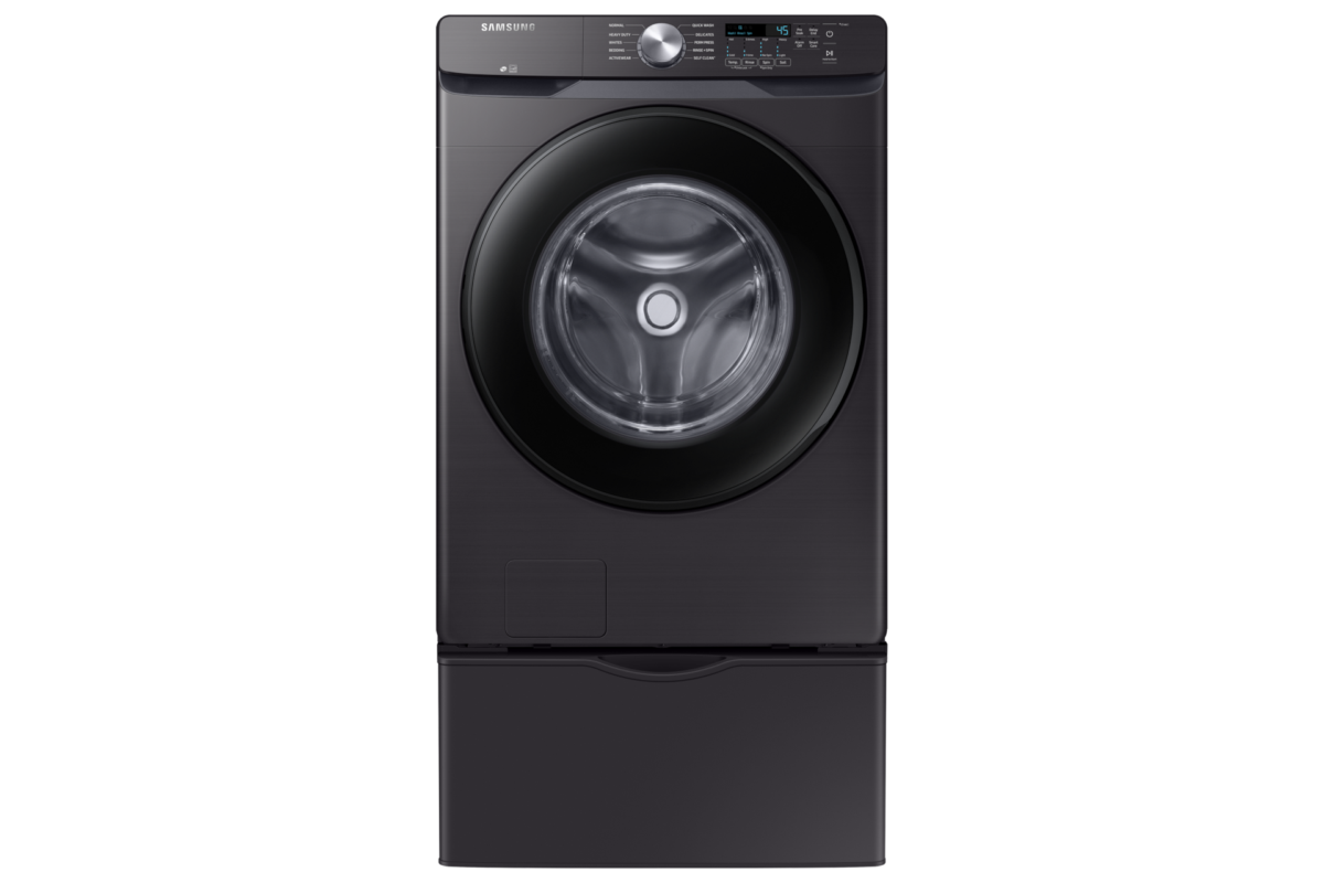 Samsung 4.5 cu. ft. Front Load Washer with Vibration Reduction Technology+ in Brushed Black WF45T6000AV/A5 (SG0671A0999XX43D)
